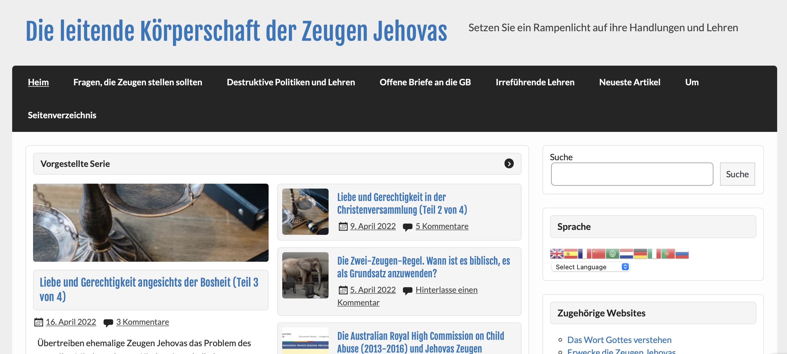 Website The Governing Body Of Jehovah's Witnesses