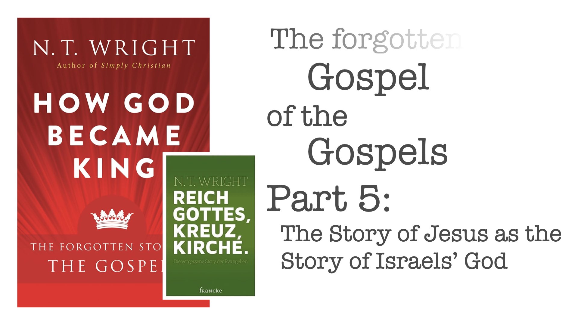 The Forgotten Gospel of the Gospels – Part 5: The Story of Jesus as the Story of Israel’s God